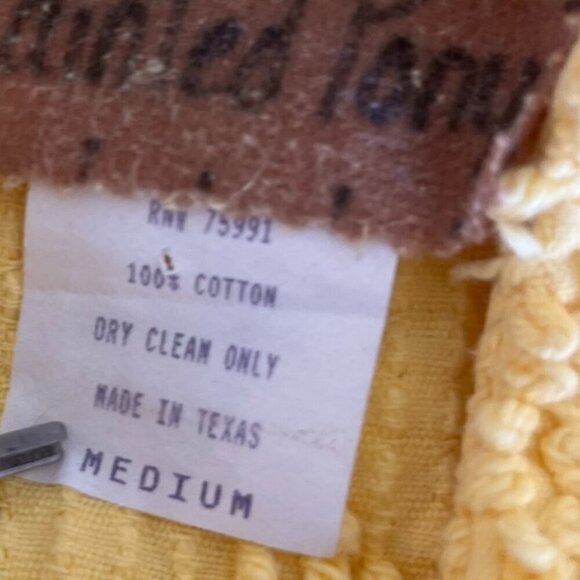 Vintage Painted Pony Woman's Cool Yellow Chenille Western Vest Sz Med - Picture 6 of 7